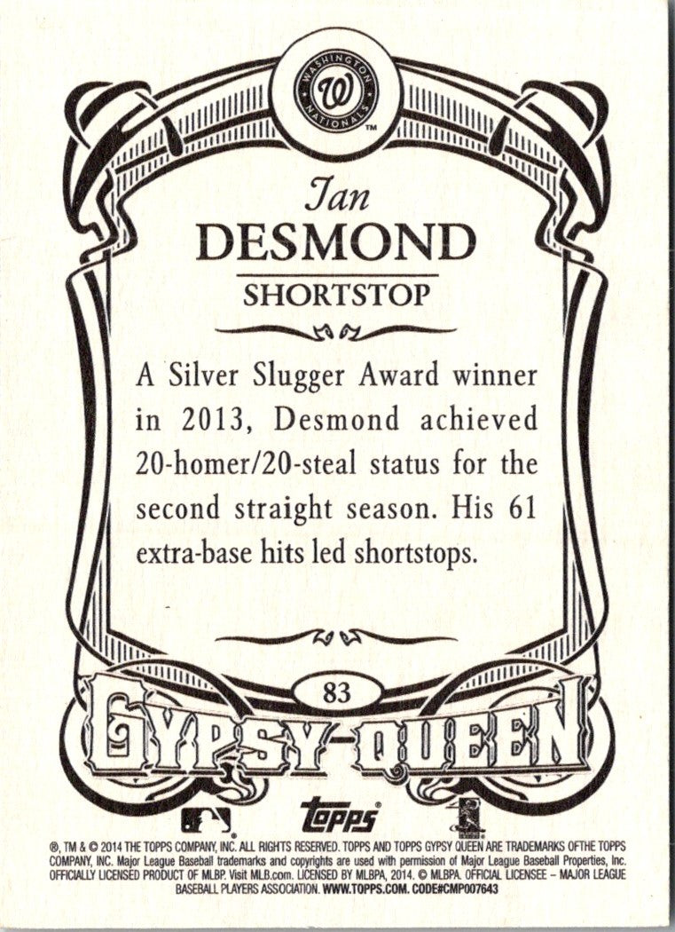 2014 Topps Gypsy Queen Ian Desmond