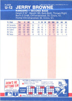 1987 Fleer Update Glossy Jerry Browne #U-12