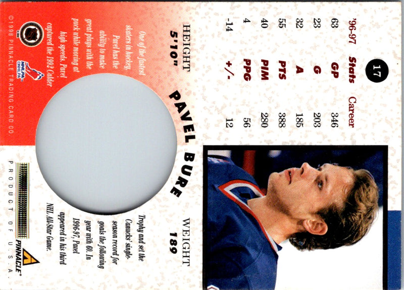 1997 Pinnacle Mint Collection Pavel Bure