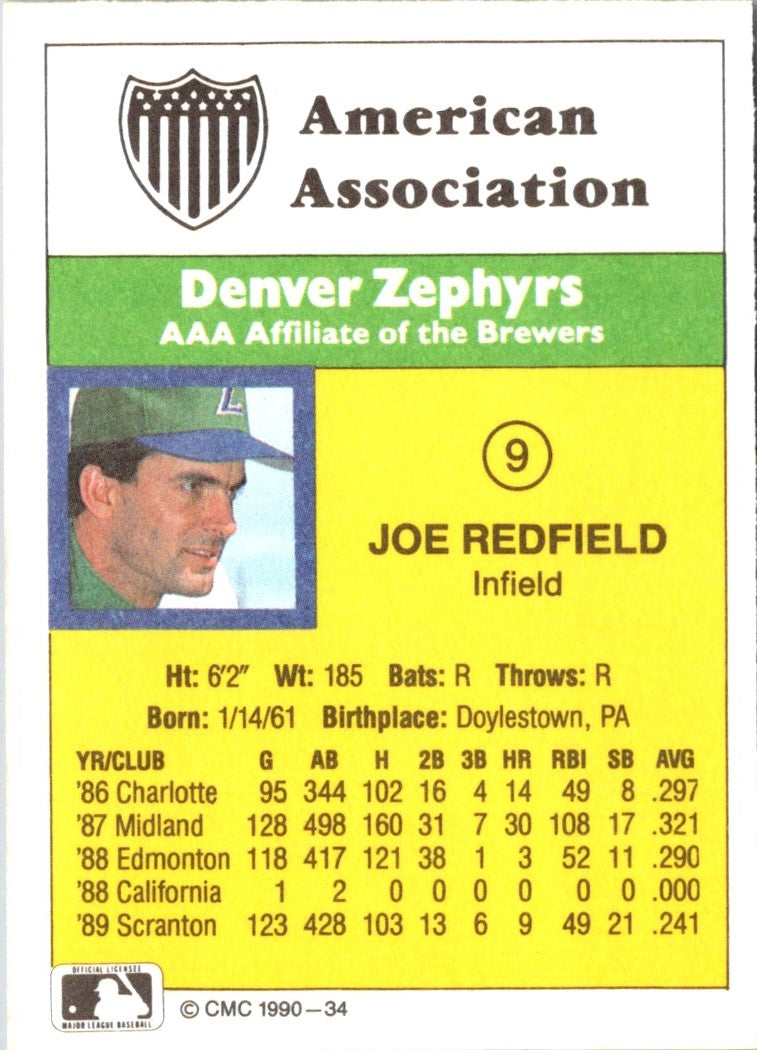1990 CMC Denver Zephyrs Joe Redfield