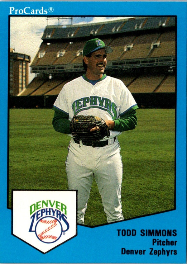1989 ProCards Todd Simmons #30