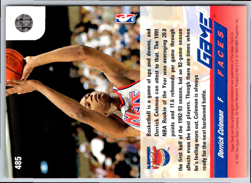 1992 Upper Deck Derrick Coleman