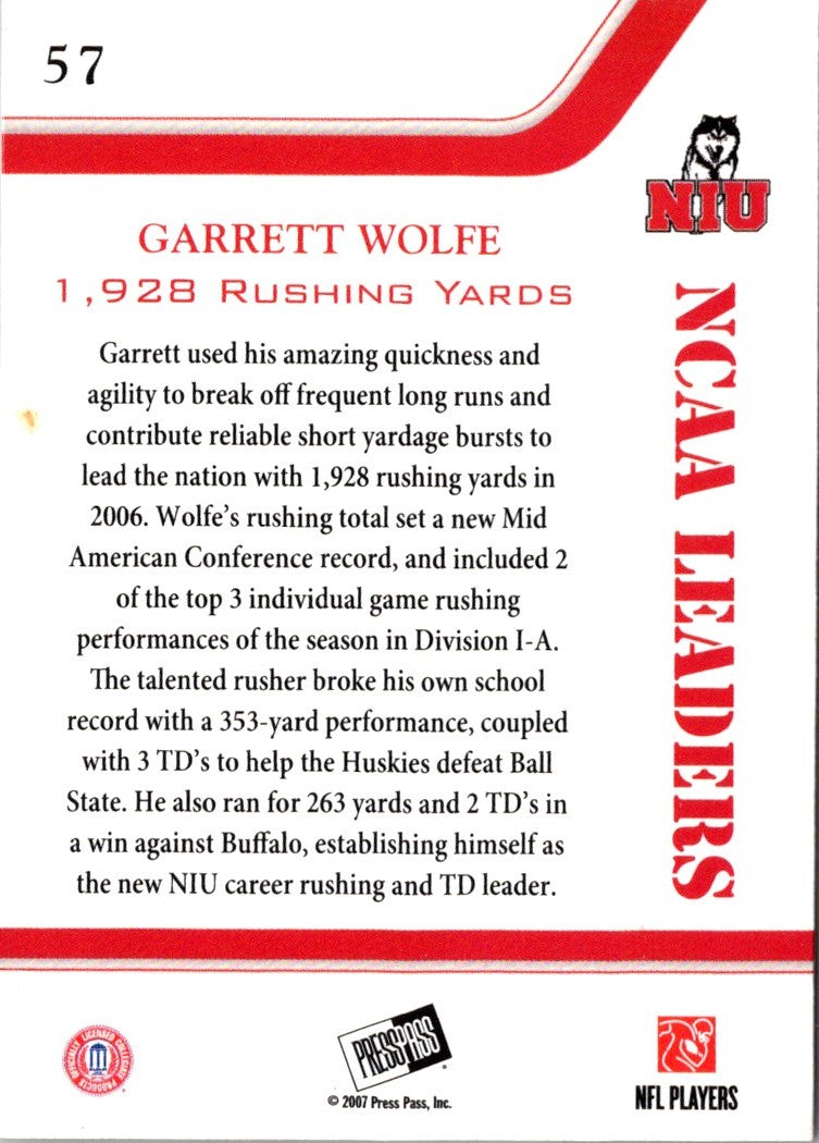 2007 Press Pass Garrett Wolfe