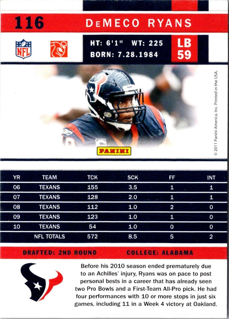 2011 Score DeMeco Ryans
