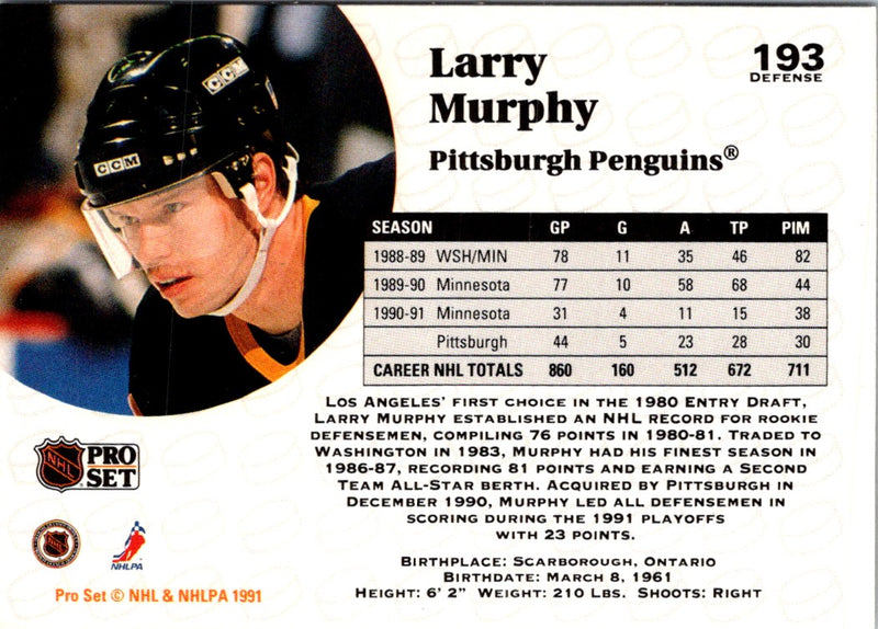 1991 Pro Set Larry Murphy
