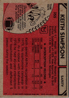 1980 Topps Keith Simpson #355 Rookie