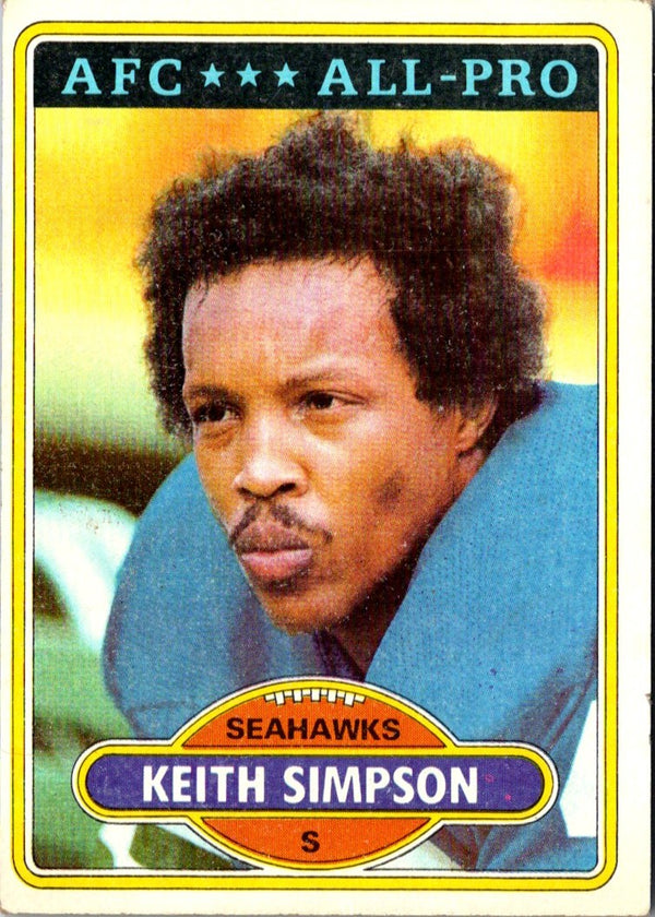 1980 Topps Keith Simpson #355 Rookie