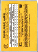 1987 Donruss Mike Maddux