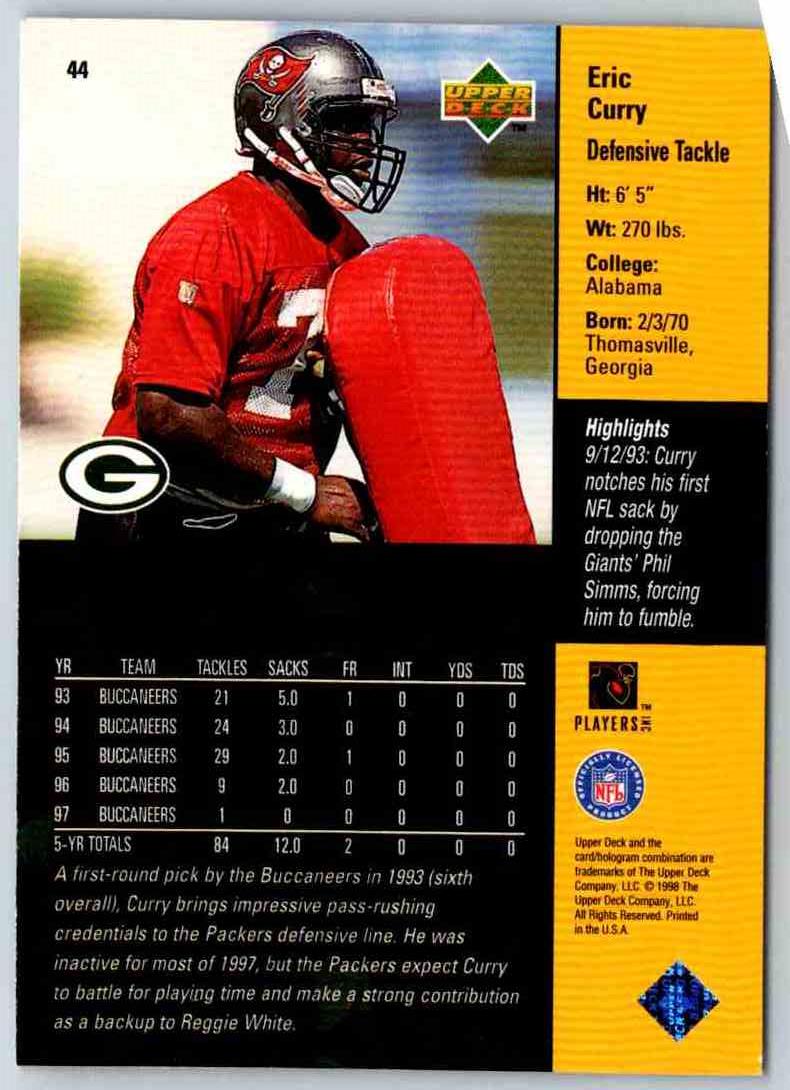 1998 Upper Deck Eric Curry