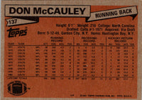 1981 Topps Don McCauley #137 NM-MT