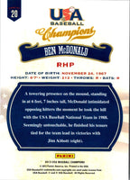 2013 Panini USA Champions Ben McDonald #20