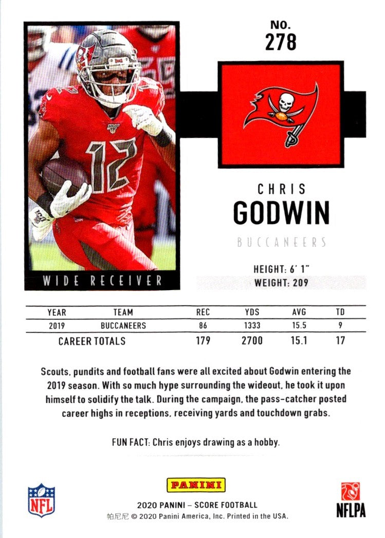 2020 Score Scorecard Chris Godwin