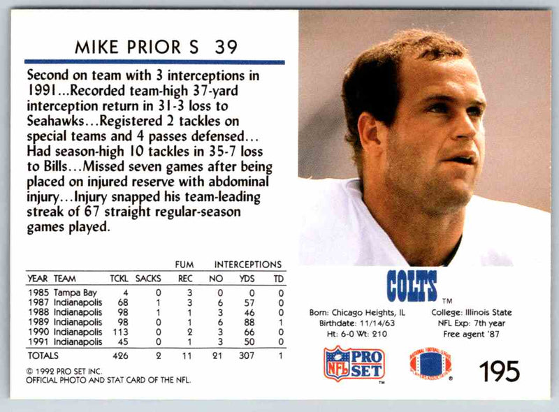 1992 Proset Mike Prior