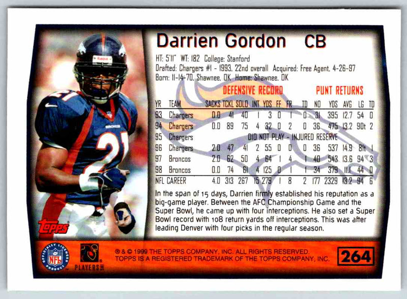 1999 Topps Darrien Gordon