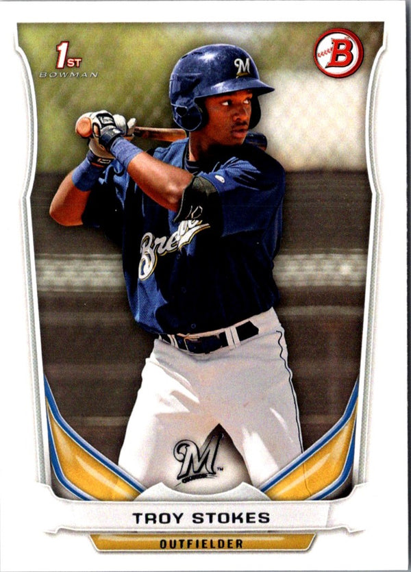 2014 Bowman Draft Picks & Prospects Troy Stokes #DP111