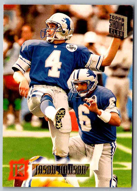 1994 Topps Stadium Club Football Jason Hanson #365