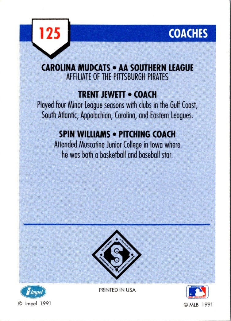 1991 Line Drive AA Trent Jewett/Spin Williams