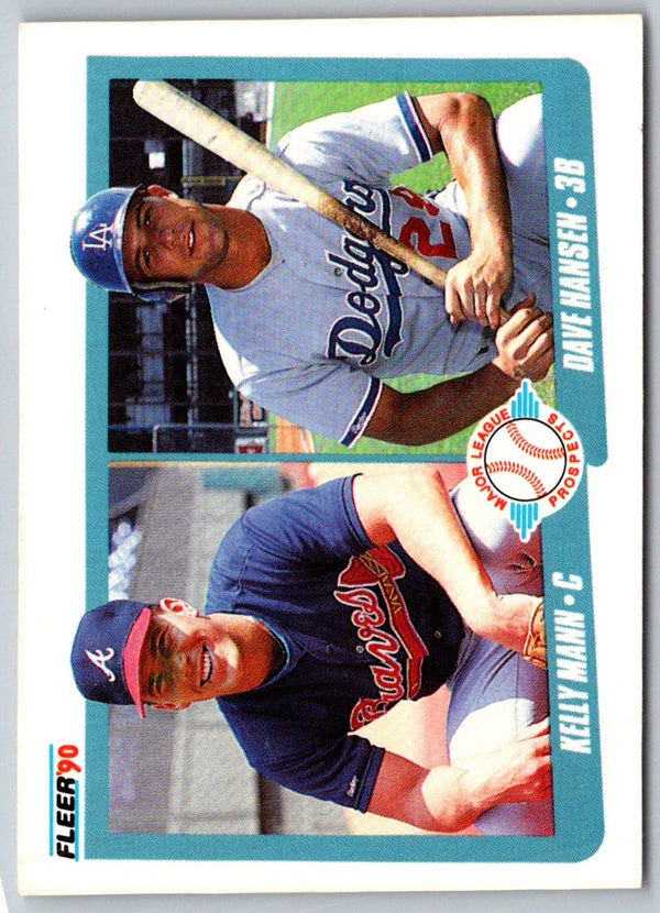 1990 Fleer Kelly Mann/Dave Hansen #642 Rookie