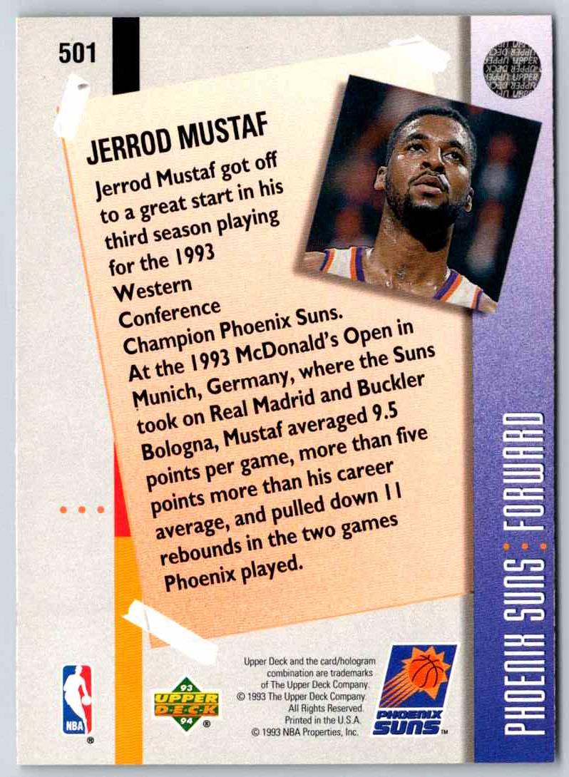 1995 Upper Deck Jarrod Mustaf