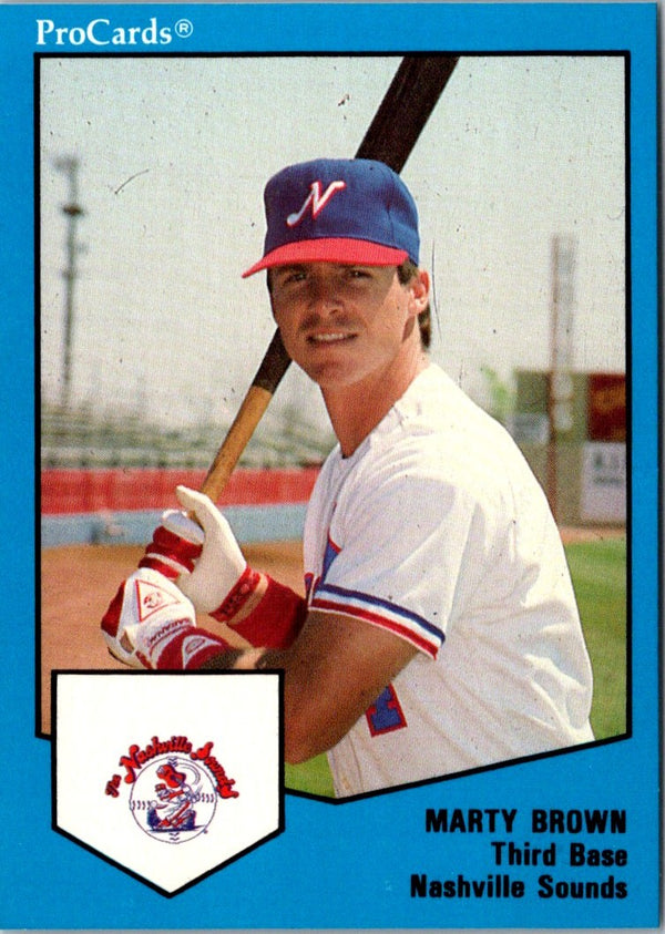 1989 ProCards Marty Brown #1292