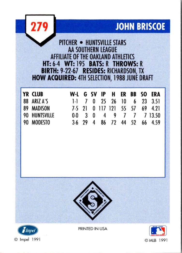 1991 Line Drive AA John Briscoe