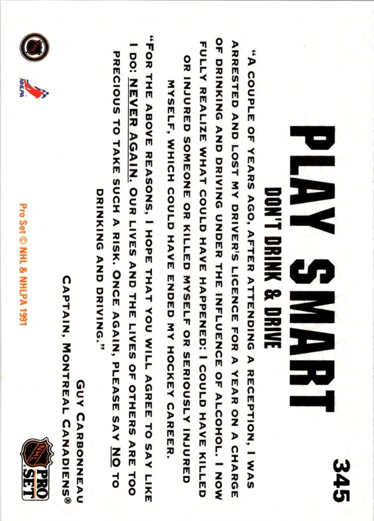 1991 Pro Set French Guy Carbonneau