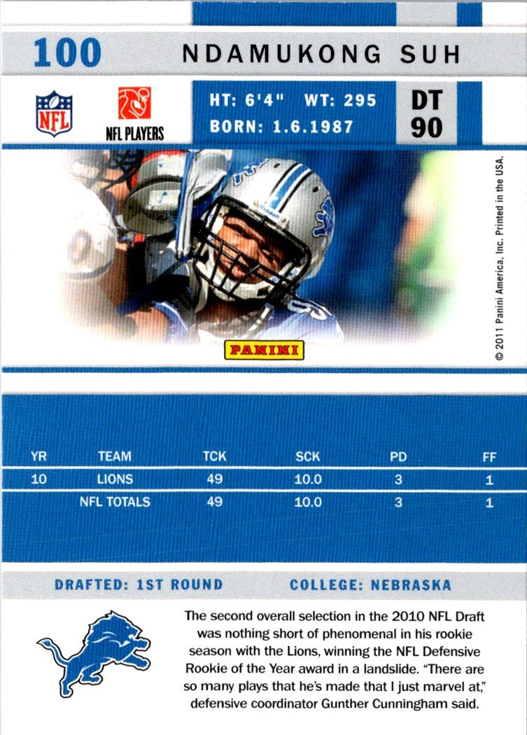 2011 Score Ndamukong Suh