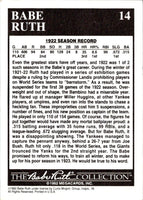 1992 Megacards Babe Ruth Prototyes Year In Review 1921 #14