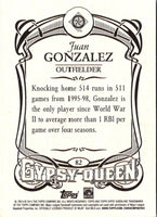 2014 Topps Gypsy Queen Juan Gonzalez #82