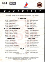 1992 Upper Deck World Junior Championships Sweden '93 Checklist #584