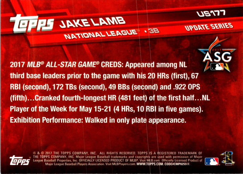 2017 Topps Update Jake Lamb