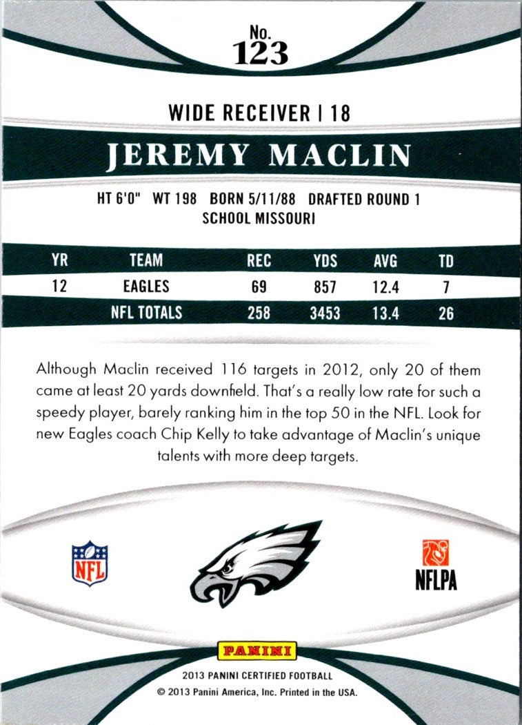 2013 Panini Certified Jeremy Maclin