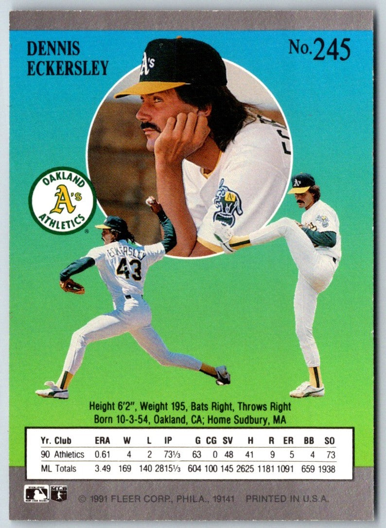 1991 Ultra Dennis Eckersley