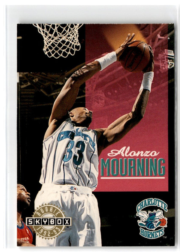 1992 SkyBox Alonzo Mourning #332 Rookie