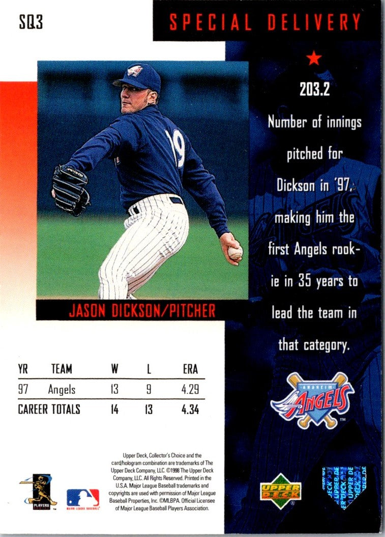 1998 Collector's Choice StarQuest Jason Dickson