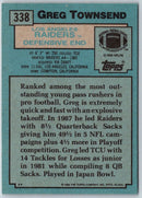 1988 Topps Greg Townsend