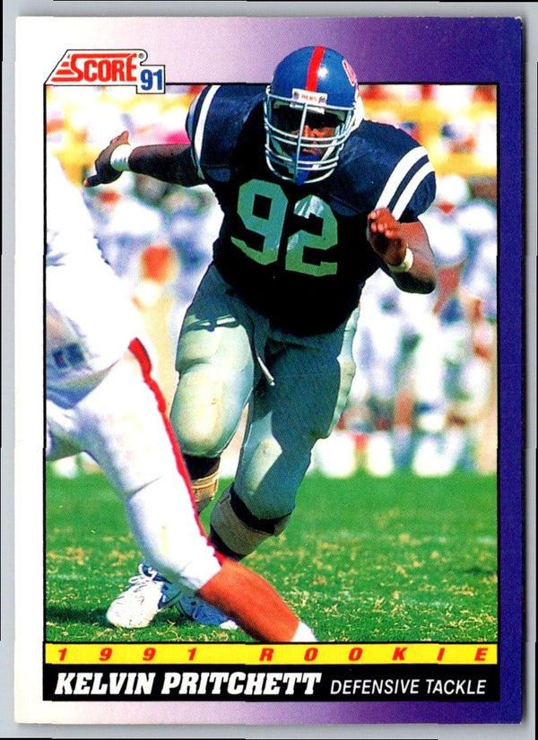 1991 Score Kelvin Pritchett #599 Rookie