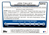 2012 Bowman Chrome Prospects Jon Talley #BCP133