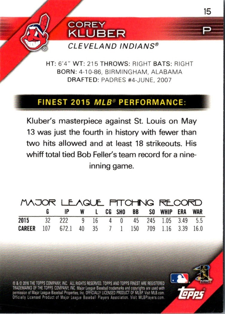 2016 Finest Corey Kluber