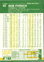 1987 Fleer Star Stickers Bob Forsch #40