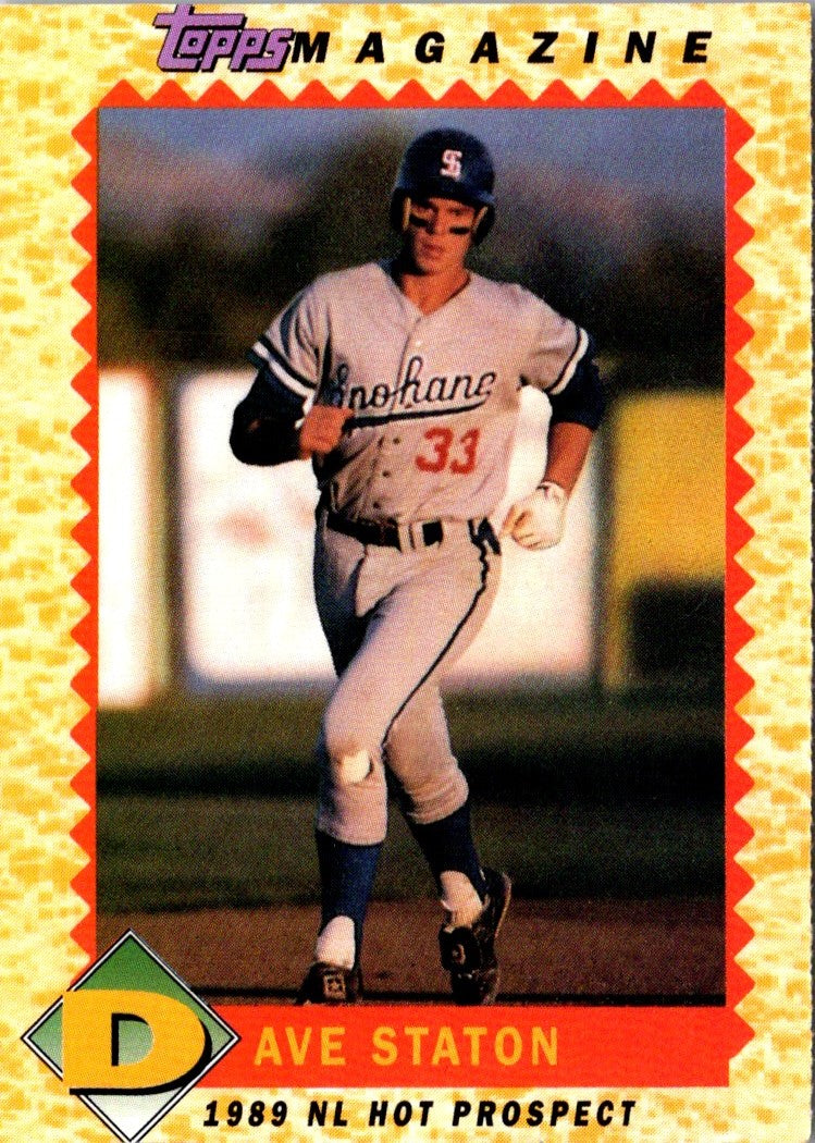 1990 Topps Magazine Dave Staton