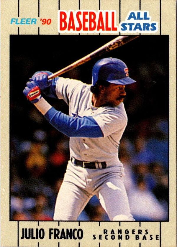 1990 Fleer Baseball All-Stars Julio Franco #8