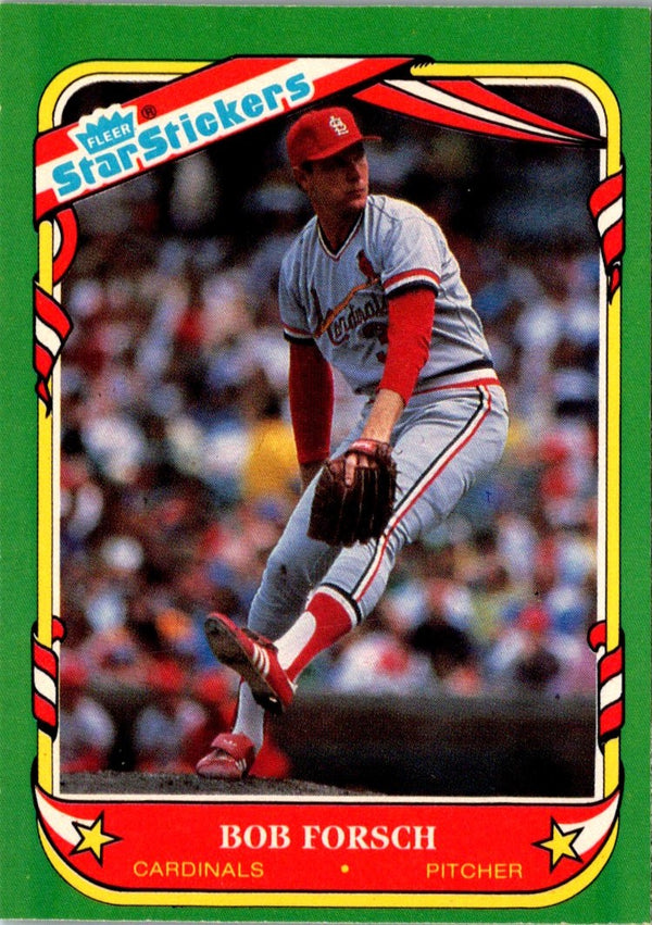 1987 Fleer Star Stickers Bob Forsch #40