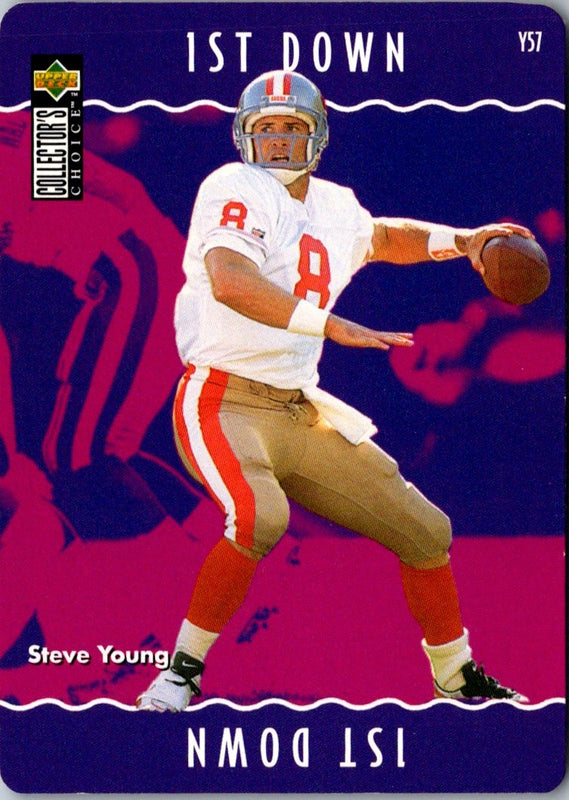 1996 Collector's Choice Update You Make The Play Steve Young #Y12