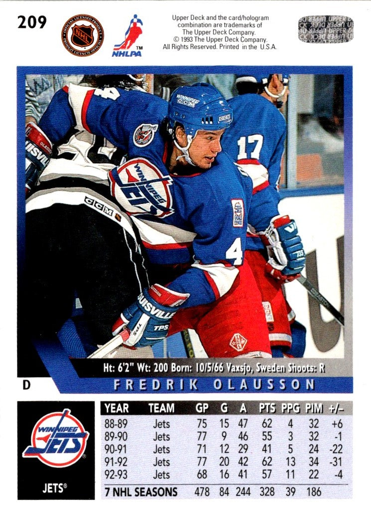 1993 Upper Deck Fredrik Olausson