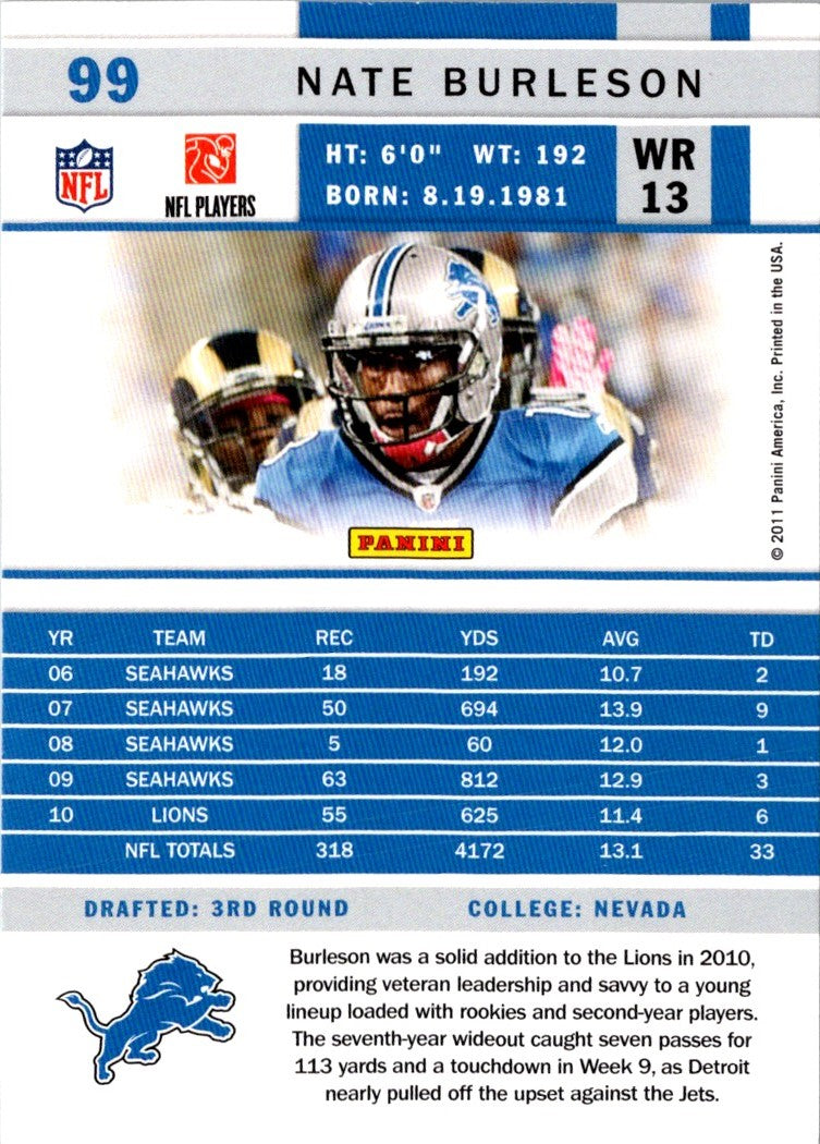 2011 Score Nate Burleson