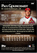 2019 Stadium Club Paul Goldschmidt