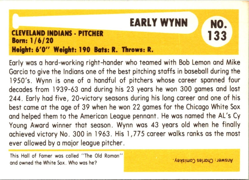 1980 SSPC HOF Early Wynn