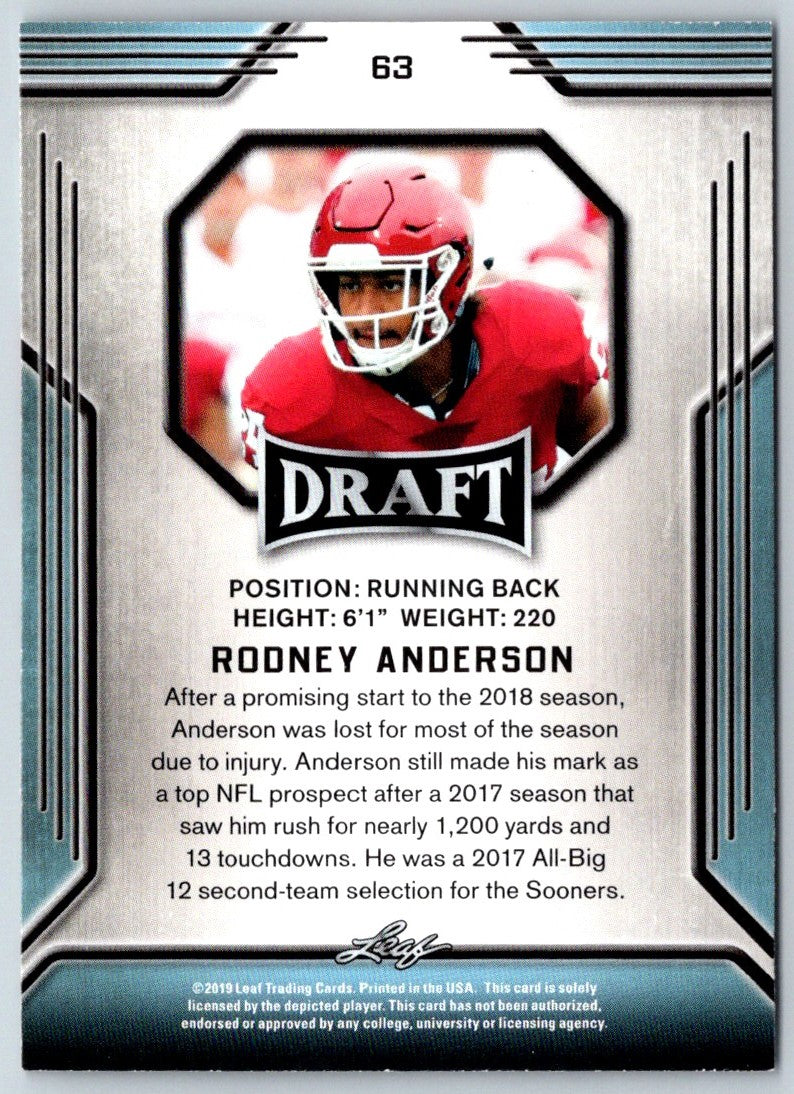 2019 Leaf Draft Rodney Anderson