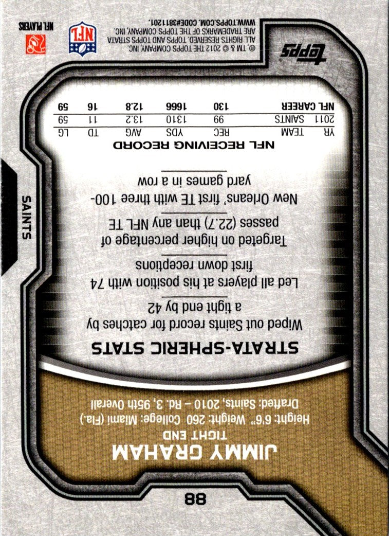 2012 Topps Strata Jimmy Graham